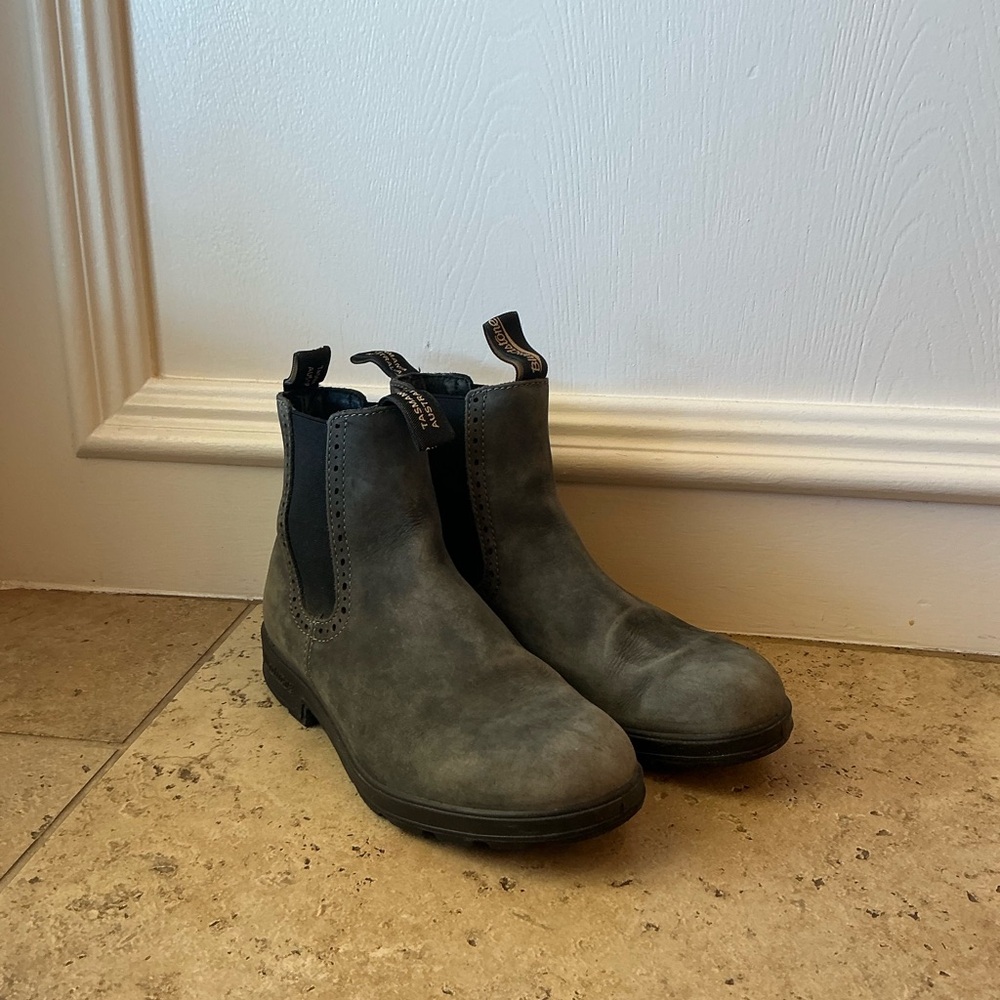 Gray Chelsea Boots
